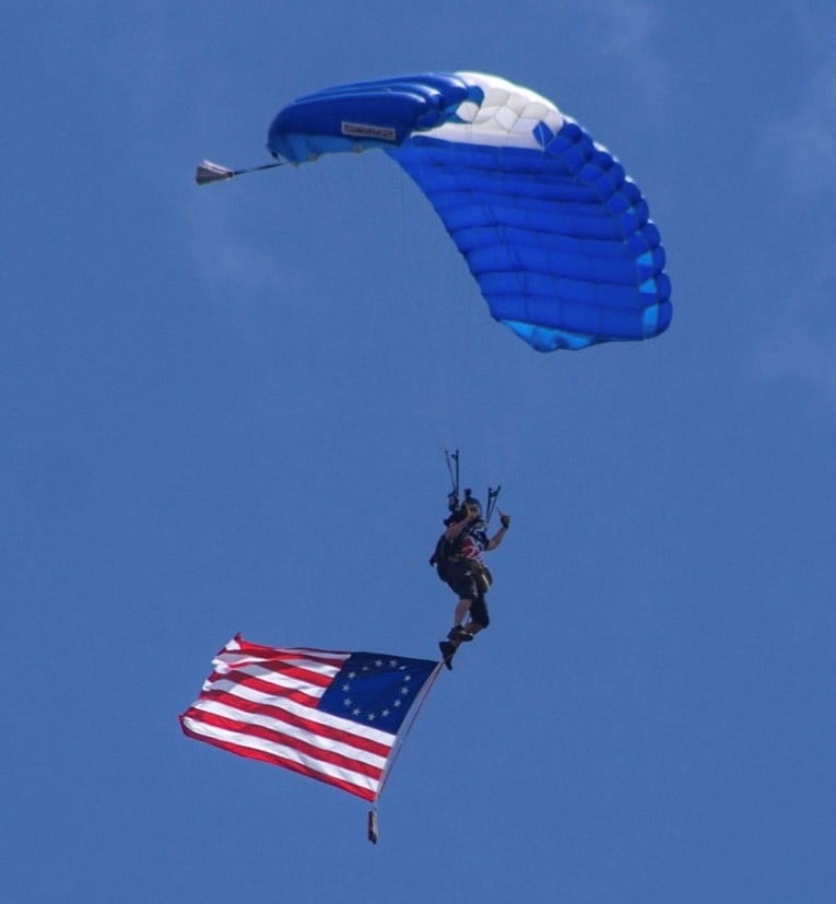 Dr. Christopher Donato skydiving