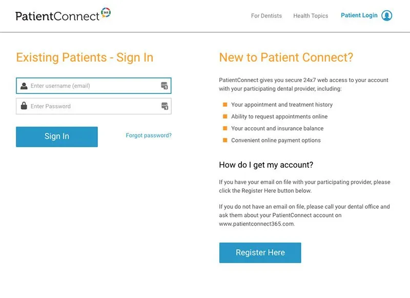 Patient login graphic
